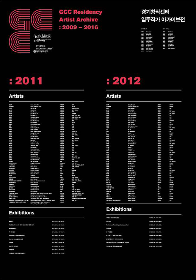 경기창작센터 입주작가 아카이브전_2011-2012