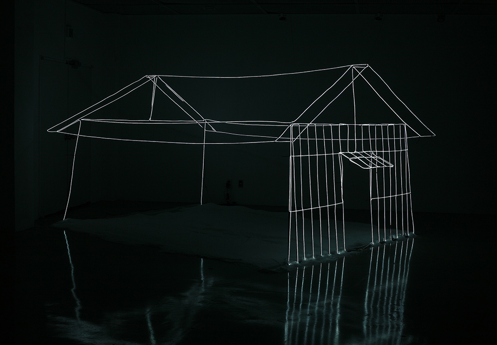 The 3rd Salt Warehouse_Metal, EL WIre, Salt_190x220x380cm_2016